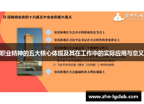 职业精神的五大核心体现及其在工作中的实际应用与意义